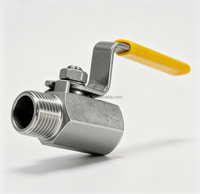 Vanne à boisseau sphérique manuelle en acier inoxydable, filetage interne DN8-DN50, usage industriel, gaz, huile, acide, joint PTFE, 800 PSI, OEM TapLink TV-1N1V