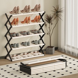 Zapatero interior multicapa para instalación en <span class=keywords><strong>espacio</strong></span> estrecho, almacenamiento de puerta plegable sin <span class=keywords><strong>espacio</strong></span>, ahorro de <span class=keywords><strong>espacio</strong></span>, dormitorio doméstico - Product Image 4