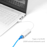 Répartiteur de câble Ethernet USB 2.0 vers RJ45 Adaptateur d'extension USB2.0 100 Mbps Convertisseur de carte réseau gratuit pour ordinateur portable
