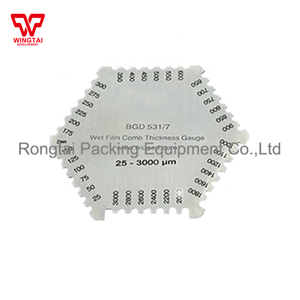 Bgd531/4 250um-700um स्टेनलेस स्टील गीली फिल्म कंघी मोटाई गेज रंग पेंट, वार्निश, स्याही मापने के लिए - Product Image 2