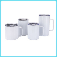 뜨거운 판매 12oz 14oz 16oz 24oz 절연 진공 이중 벽 스테인레스 스틸 커피 우유 머그 (손잡이 포함)