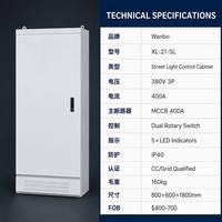 Gabinete de Distribución Eléctrica Wanbo-385 para Interiores y Exteriores con Interruptor Rotatorio para Caja de Conexiones Industriales