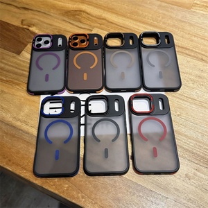 เคสโทรศัพท์แม่เหล็กแบบมีกรอบเลนส์สองสี ดีไซน์สร้างสรรค์ สำหรับ iPhone 11 12 13 14 15 16 17 Pro Max 17Air ป้องกันการตกกระแทก - Product Image 2