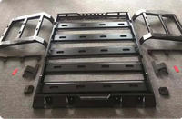 Barre de toit en acier avec éclairage LED pour Toyota Wrangler Jk Jl Jt Bj40, échelle d'escalade, panier de chargement, pour toit de voiture, jeep wrangler