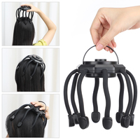 Appareil portable sans fil électrique de masseur de tête de pieuvre avec 3 modes pour soulager les maux de tête et le cuir chevelu favorise la croissance des cheveux