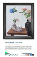 Peinture à l'huile florale abstraite peinte à la main sur toile, œuvre d'art originale de Lu Hua, cadre en bois, décoration élégante pour salon toute saison