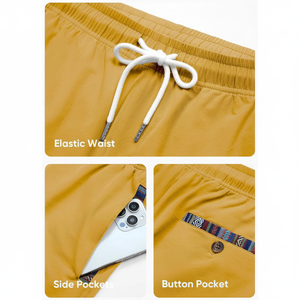 กางเกงขาสั้นชายหาดและกางเกงว่ายน้ำแบบนุ่มสำหรับผู้ชาย - Product Image 1