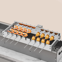 Grille de barbecue rotative automatique à moteur 5V DC, support télescopique réglable en largeur pour barbecue extérieur