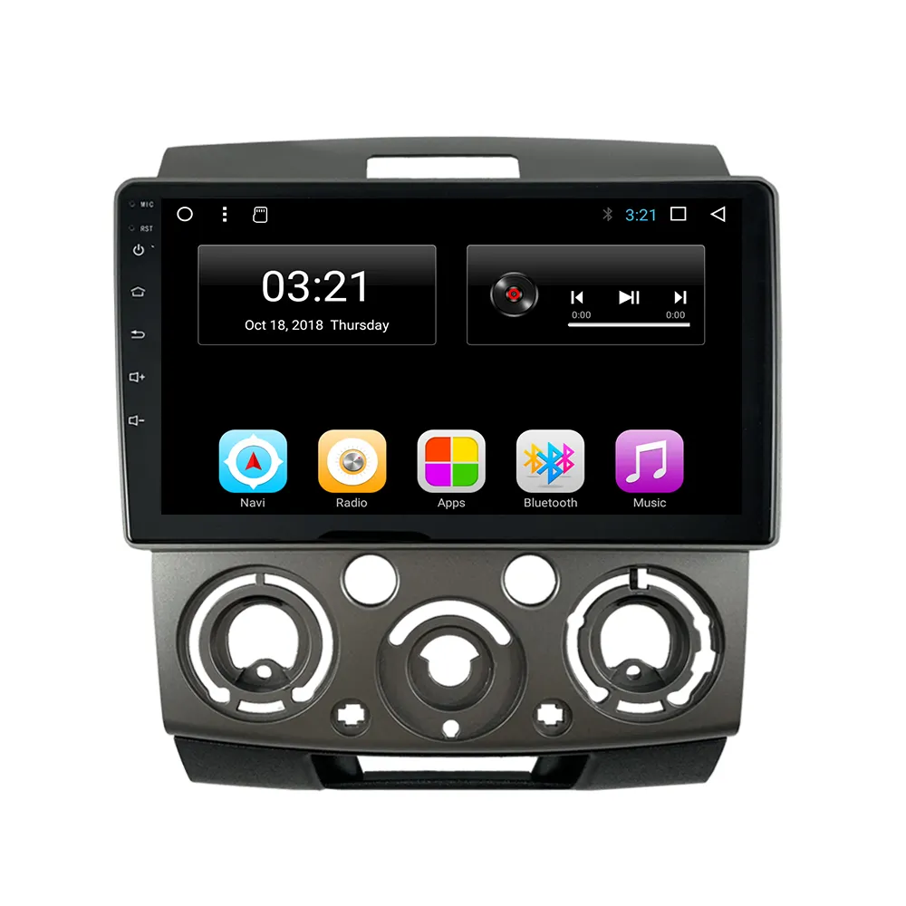 Автомагнитола с сенсорным IPS экраном 9 дюймов, Android 10,0, 1DIN, с Wi-Fi, GPS для MAZDA BT50 2010, автомобильная навигация