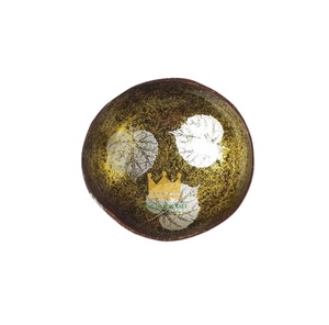 Colorful Interior Lacquer <b>Coconut</b> <b>Shell</b> Bowls Handcrafted Natural Wood Grain Bowls for Kitchen Table Setting - Product Image 1