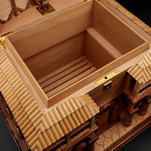 Cave à cigares de bureau de luxe Nouveau design Boîte en <span class=keywords><strong>bois</strong></span> de cèdre avec technique de laque pour le stockage des cigares - Product Image 4