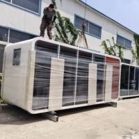 Maisonnette préfabriquée complète et populaire en forme de cabane Apple, en acier léger, portable, 20 pieds, 40 pieds, bureau modulaire, conteneur étanche