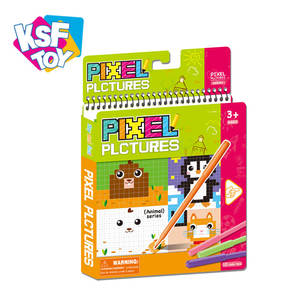 Heißer Verkauf: Pädagogisches Mal- und Zeichenspielzeug-Set – Pixelbilder-Tier-Serie – Kritzelbuch für Kinder - Product Image 1