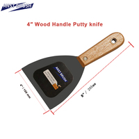 Couteau à enduire industriel en acier au carbone de 4 pouces avec lame polie miroir et manche en bois confortable, service OEM bricolage