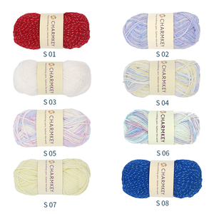 Charmkey Chất Lượng Cao Bé Mềm Hỗn Hợp Nhuộm Màu <span class=keywords><strong>Polyester</strong></span> <span class=keywords><strong>Acrylic</strong></span> Pha Trộn Sợi Cho Đan Tay Chăn Và Khăn Quàng - Product Image 6