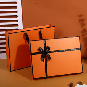 Vendita all'ingrosso semplice grande pigiama rettangolare e sciarpe di seta scatola di imballaggio con coperchio superiore e inferiore scatola regalo di carta per abiti - Product Image 5