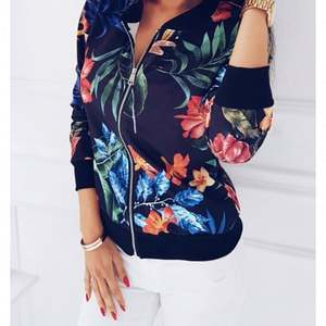 Chaquetas de Primavera para Mujer Talla Grande K185, Abrigo con Estampado Floral Retro, Ropa de Exterior de Manga Larga para Mujer, Chaqueta Corta Tipo Bomber - Product Image 2