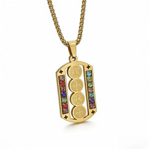 Medieval Vintage Bulk Fashion Pendant <b>Necklace</b> 316L Stainless Steel 14k 18k Gold Plated <b>Necklace</b> Gold Medallion <b>for</b> Women <b>Men</b> - Product Image 3