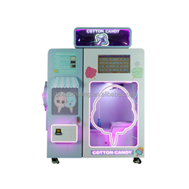 2026 Commercial Full Auto Cotton Candy Vending Machine Fancy Flower Shapes Smart Touch Cloud Control for Amusement Park & Cinema