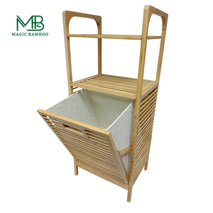 Wholesale MagicBamboo MB-BT020 Bamboo Large Hamper <strong>Basket</strong> for Bathroom Clothes Storage - Product Image 2