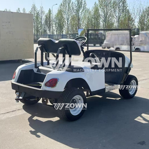 Carrito de golf eléctrico estándar de 2 plazas, color blanco puro, con neumáticos de caucho silenciosos para uso en carretera y llantas de acero plateadas. - Product Image 3