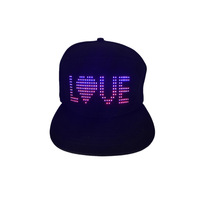 Casquette de baseball en coton avec écran LED, contrôle via application multilingue, Bluetooth, pour Thanksgiving, fête de remise de diplôme, taille réglable, texte personnalisable