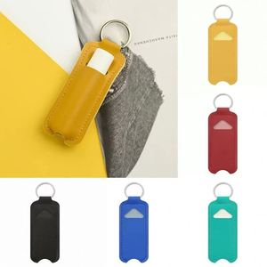 Premium Leather Lipstick <b>Holder</b> with Keychain, 5-Color Multi-Function Case for Office Corporate Gifts - Product Image 4