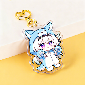 Custom Acrylic Waterproof <b>Keychain</b> Pendant Creative <b>Anime</b> Cartoon Design UV Printed Transparent Double-Sided Photo for Promotion - Product Image 1