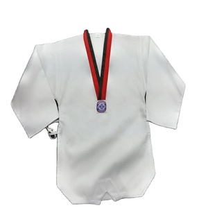 Dobok de taekwondo profesional Unisex, uniforme de Karate de diseño 100 algodón, Blanco personalizado, WTF, oem - Product Image 3