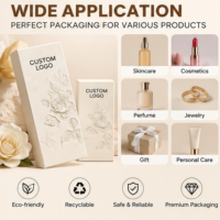 Boîte de parfum en papier recyclé avec logo personnalisé, finition mate, pour flacons de parfum en verre vides, sérum pour la peau, crème pour le visage