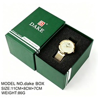 Boîte cadeau en papier de luxe écologique avec logo personnalisé et insert en mousse pour l'emballage de montres-bracelets