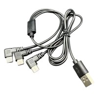 Cable divisor USB-C/A a 3xUSB-C de 1 metro y 90 grados |   Carga Rápida 3A para 3 Dispositivos |   Cargador múltiple en ángulo para impresora y más dispositivos