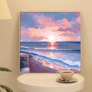 Venta al por mayor 5d diamante pintura paisaje completo Diy diamante bordado decorativo pared arte pintura Original flor marco <span class=keywords><strong>S</strong></span> - Product Image 1