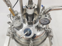 Réacteur chimique en acier inoxydable à double enveloppe LABOAO 10L, réacteur de synthèse pilote en acier inoxydable à circulation de chauffage et de refroidissement