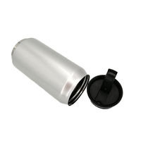 Mug à café classique en acier inoxydable de 16 oz, gobelet isotherme en métal, bocal à conserves avec couvercles pour boissons chaudes