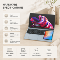 Nouvel ordinateur portable à double écran Intel Alder Lake OEM/ODM d'usine, 15,6 pouces, écran tactile IPS, avec Windows 11 Pro, 8/16 Go de RAM, 512 Go/1 To de SSD