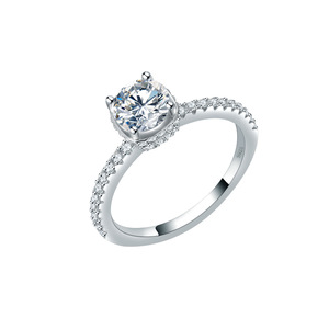 Tiktok caliente SUMINISTRO DE <span class=keywords><strong>Amazon</strong></span> oro rosa olated s925 plata 3 quilates rojo moissanite anillo de diamantes para las mujeres - Product Image 3