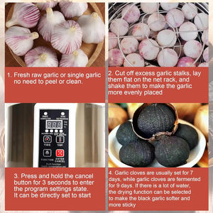 AZK186 — ferme à ail noir <span class=keywords><strong>AZK</strong></span> 6L, bureau/fument Intelligent, sans pile - Product Image 3