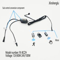 Interrupteur de porte d'armoire intelligent multifonctionnel noir à branchement DC12V-24V avec portée de détection de 3-5 cm, certifié CE