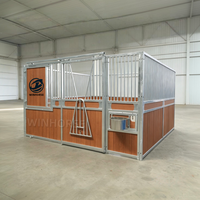 Kits d'écuries préfabriquées pour chevaux, boxes portables en acier, abri galvanisé thermolaqué, utilisation extérieure pour ferme équestre, durable