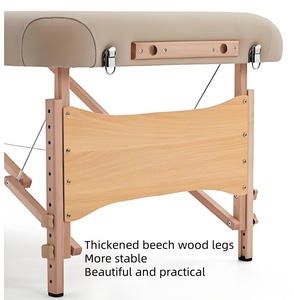 Lettino da Massaggio Portatile Pieghevole per Salone di Bellezza, Spugna ad Alta Densità, Telaio in Legno di Faggio, Altezza Regolabile - Stile Moderno per Trattamenti Viso - Product Image 6