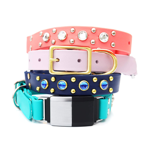 Luxus verstellbare Gold Perle Haustier Halsband Display Hals Kraag Strass Kätzchen Haustier Hunde halsband Blase PVC Hunde halsband Schmuck - Product Image 1