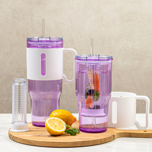 Wholesale 35Oz Amethyst Reusable <b>Plastic</b> Tumbler High Quality Coffee <b>Drinkware</b> - Product Image 6