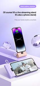 Xách tay mini ngân hàng điện sạc LED hiển thị USB C 5W sạc nhanh cho các thiết bị Android dễ thương nhỏ Pin ngân hàng DC giao diện đầu vào - Product Image 5