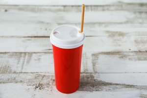 Eco Friendly PP <b>Plastic</b> Juice <b>Cup</b> Disposable Cold Beverage Tumbler with Secure Lid and Straw Port By HACAMY - Product Image 4