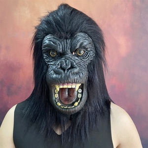 Black Diamond Ape <span class=keywords><strong>Singe</strong></span> Halloween Maquillage Boule Drôle Simulation <span class=keywords><strong>Latex</strong></span> Animal <span class=keywords><strong>Masque</strong></span> pour les Fêtes - Product Image 6