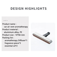 Haute qualité voiture déodorant en alliage d'aluminium liquide désodorisant diffuseurs parfumé solide parfum voiture évent désodorisant Clip