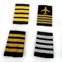 Patch uniforme de sécurité en tissu tissé personnalisé compagnie aérienne et épaulettes de pilote à vendre