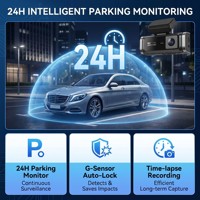Vente directe usine : Caméra embarquée 4K double objectif avec vision nocturne, enregistrement en boucle, contrôle par application, capteur G, mode stationnement et Wi-Fi intégré