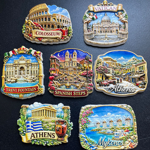 Souvenirs de voyage européens personnalisés, Espagne, Paris, La Palma, aimants de réfrigérateur en métal, artisanat en résine 3D, aimants de réfrigérateur décoratifs - Product Image 5